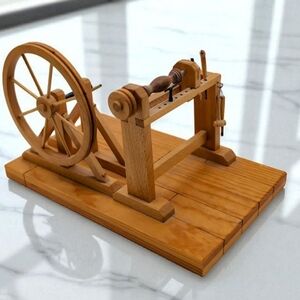 Rare Roy Peters Wooden Vintage Lathe / Tools Dollhouse Shop Furniture